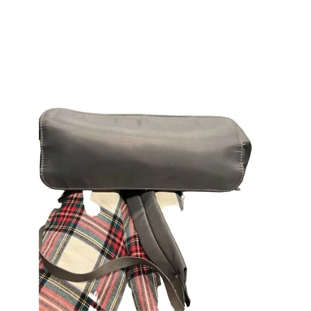 Backpack A New Day Light Gray Zip Top Faux Leather Commuter Adjustable Straps